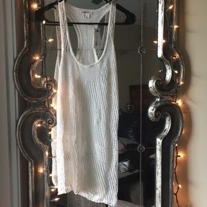 NWT Helmet Lang crochet top